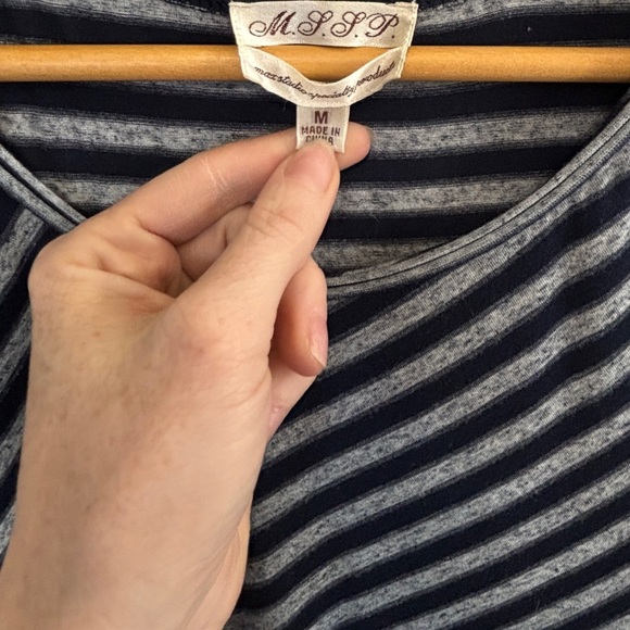 Max Studio Blue and Gray Sleeveless Sheath Maxi Dress - Picture 3 of 4